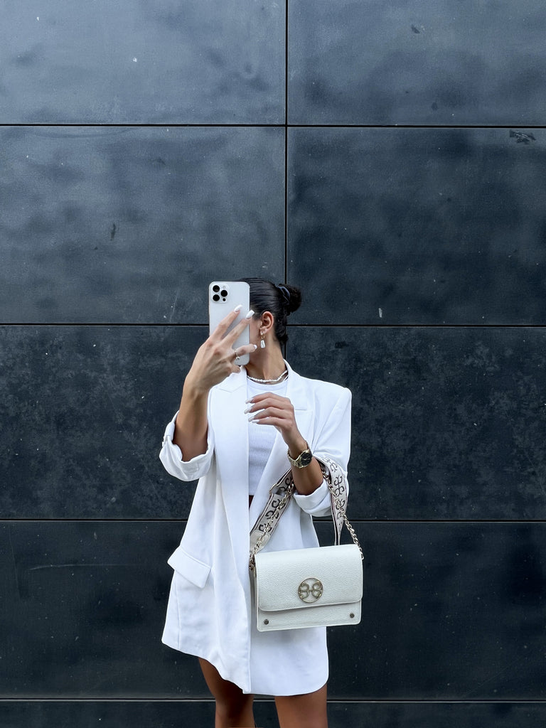 Δερμάτινη τσάντα ώμου lizzy -κρεμ - Bonendis