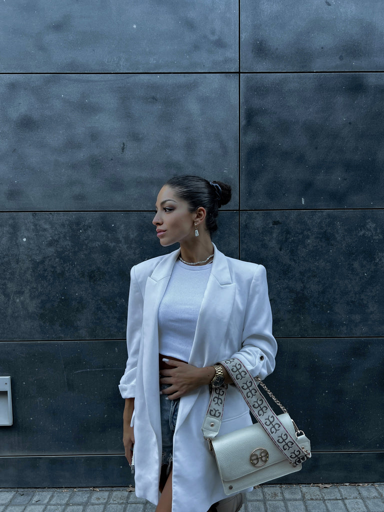 Δερμάτινη τσάντα ώμου lizzy -κρεμ - Bonendis