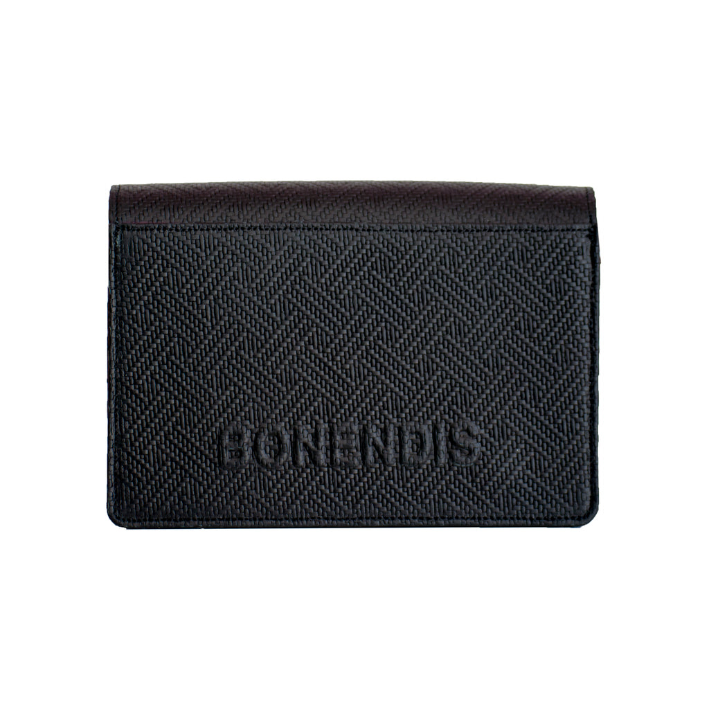 Δερμάτινη τσάντα ώμου lizzy -μαύρο - Bonendis