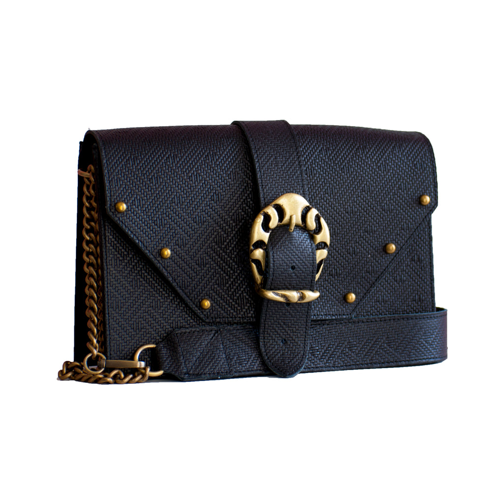 Δερμάτινη Τσάντα ώμου Briana Μαύρη - Bonendis